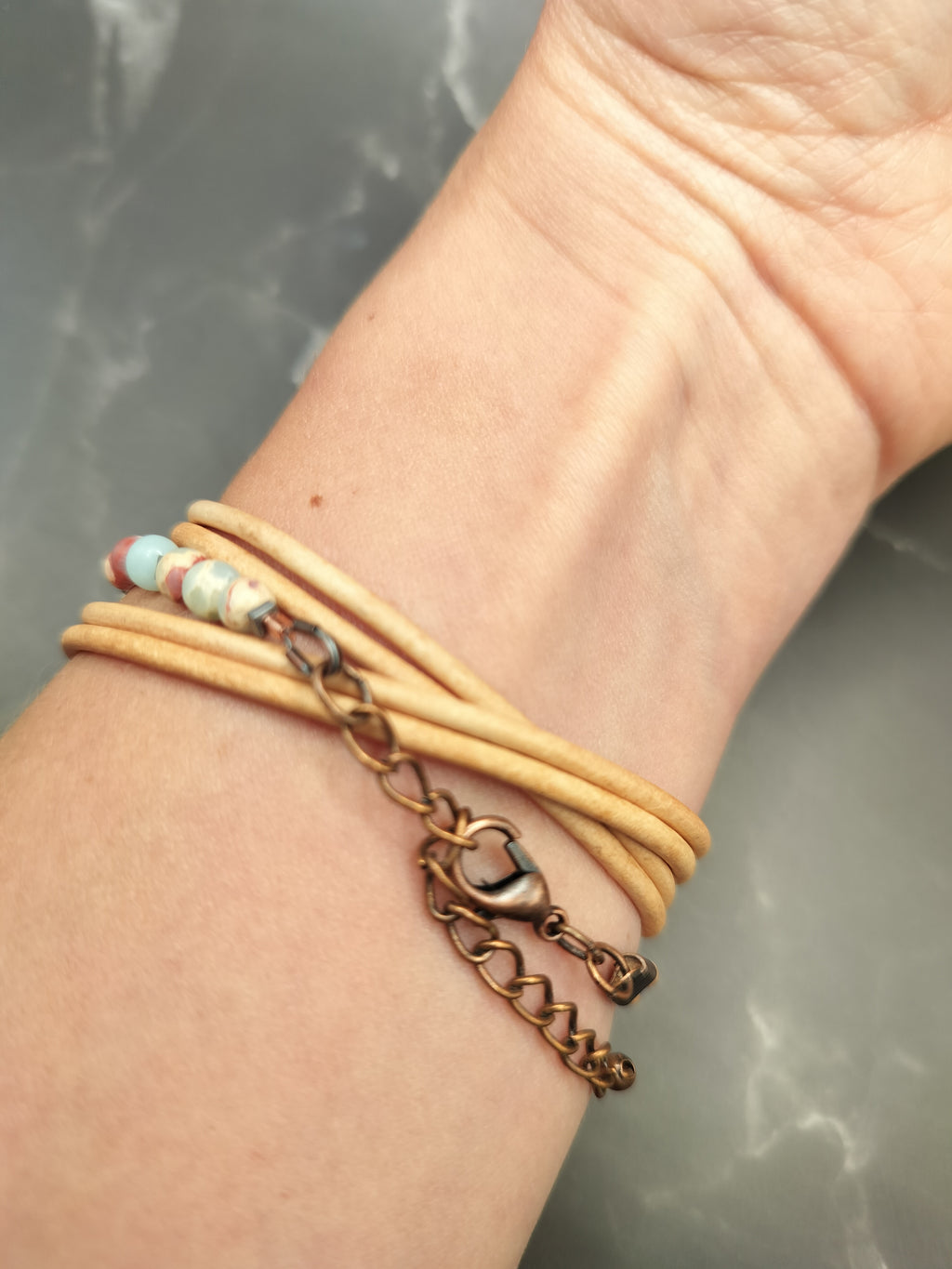 BESTIES - Morse Code Leather Wrap Bracelet
