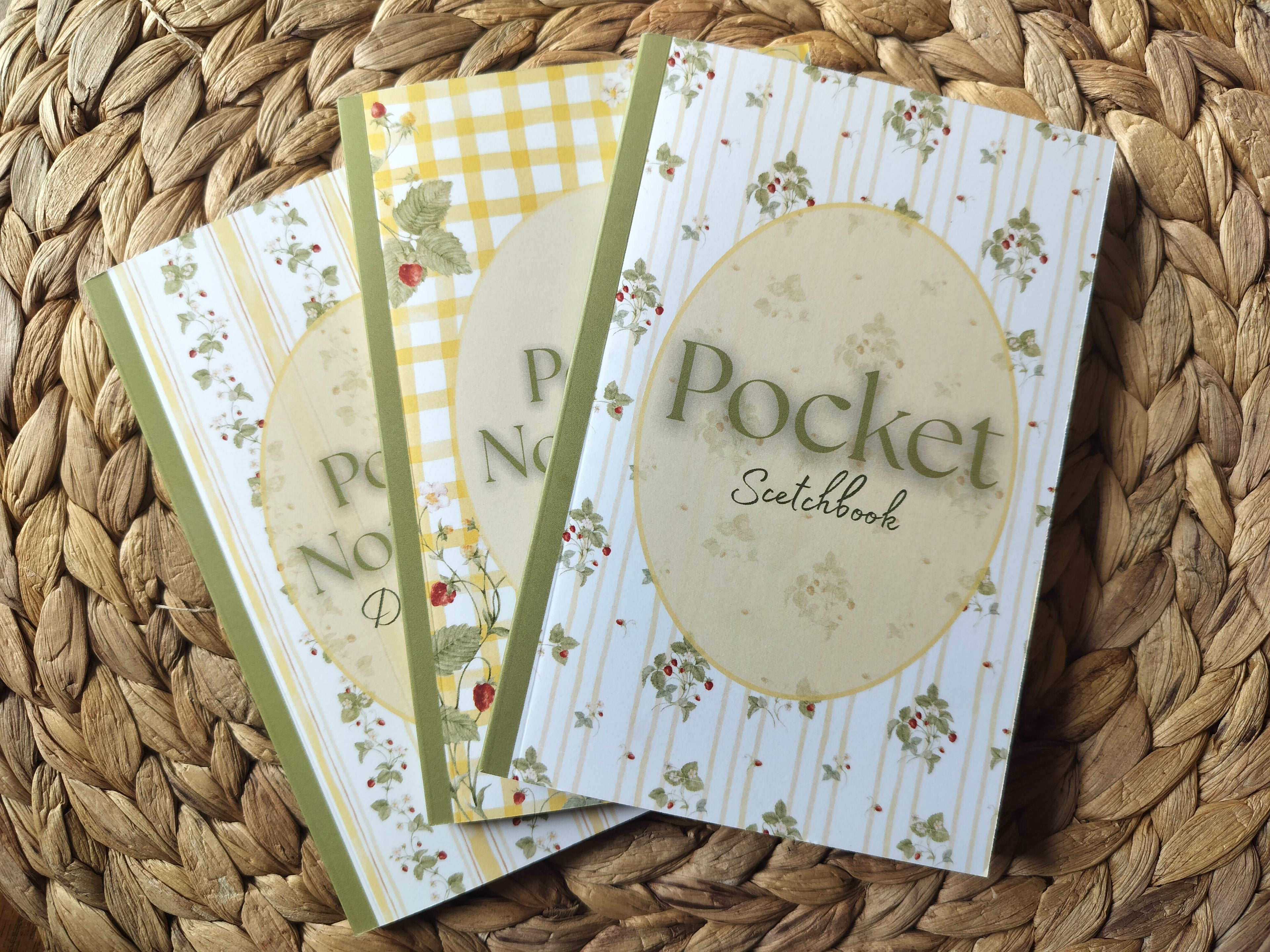 Strawberry Pocket Notebook | Sketchbook | 4x6 | 80 pgs
