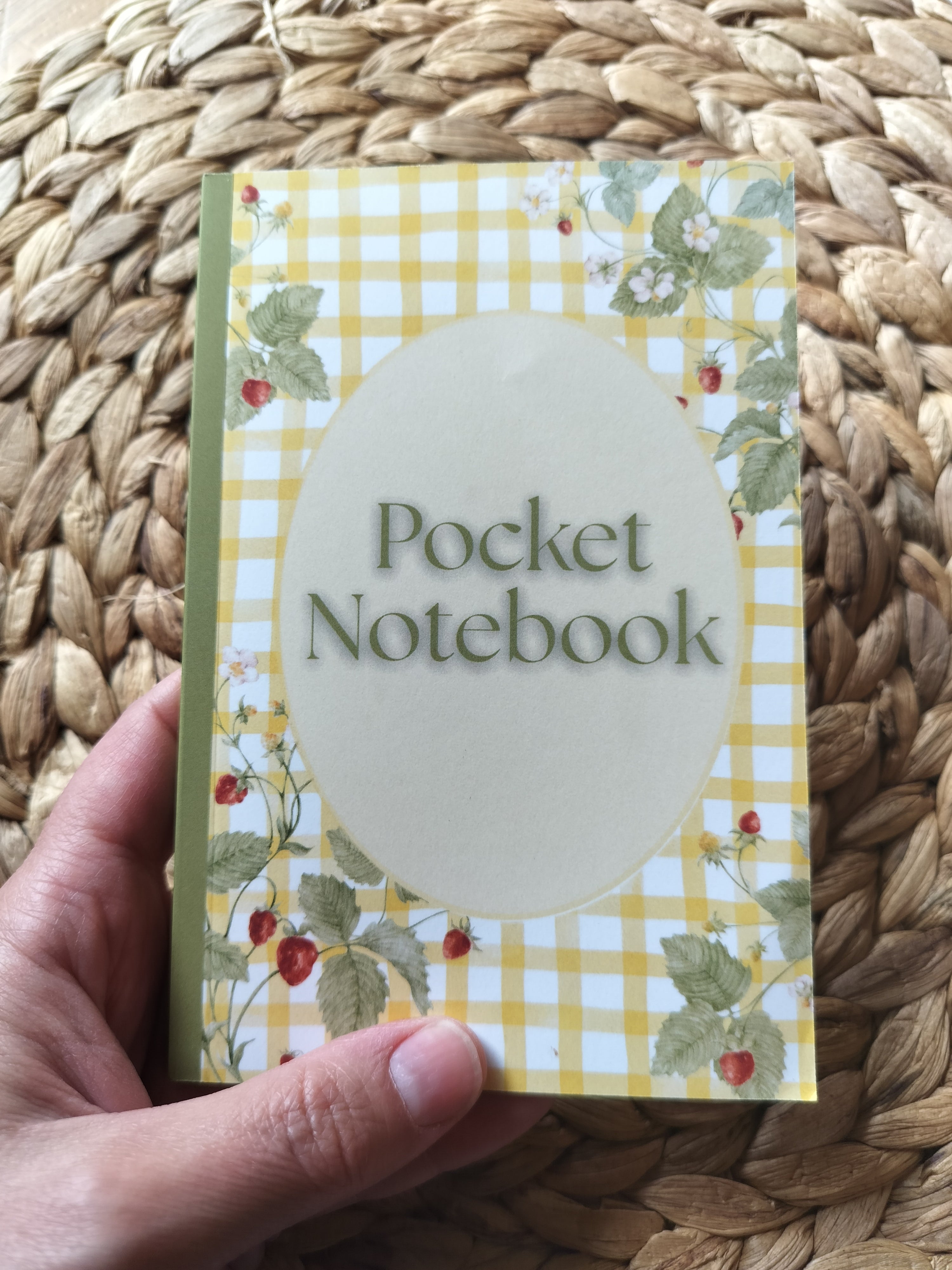 Strawberry Pocket Notebook | Lined Journal | 4x6 | 180 pages