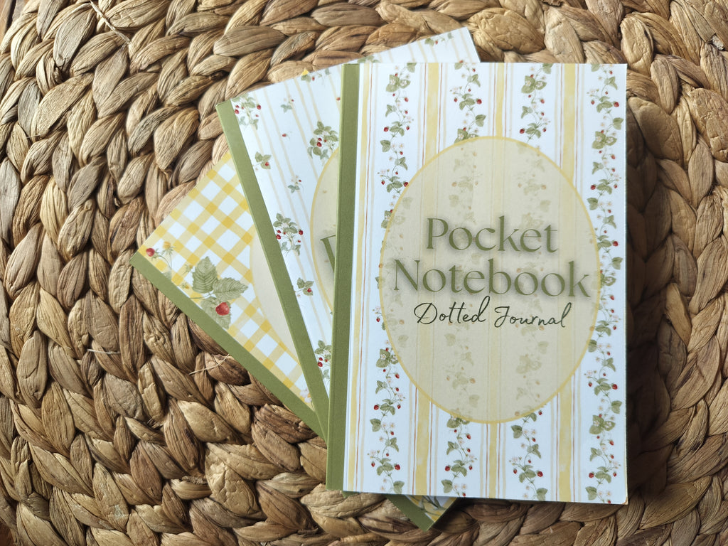 Strawberry Pocket Notebook | Dotted Journal | 4x6 | 180 pages