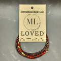LOVED - Morse Code Leather Wrap Bracelet