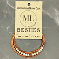BESTIES - Morse Code Leather Wrap Bracelet